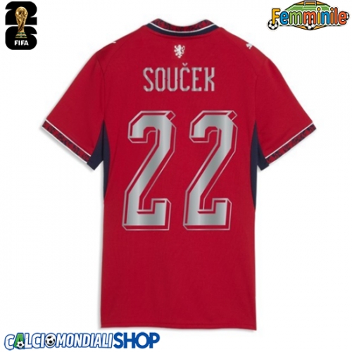 Maglie da calcio Repubblica Ceca Tomas Soucek #22 Prima Maglia Femminile Mondiali 2026  Manica Corta
